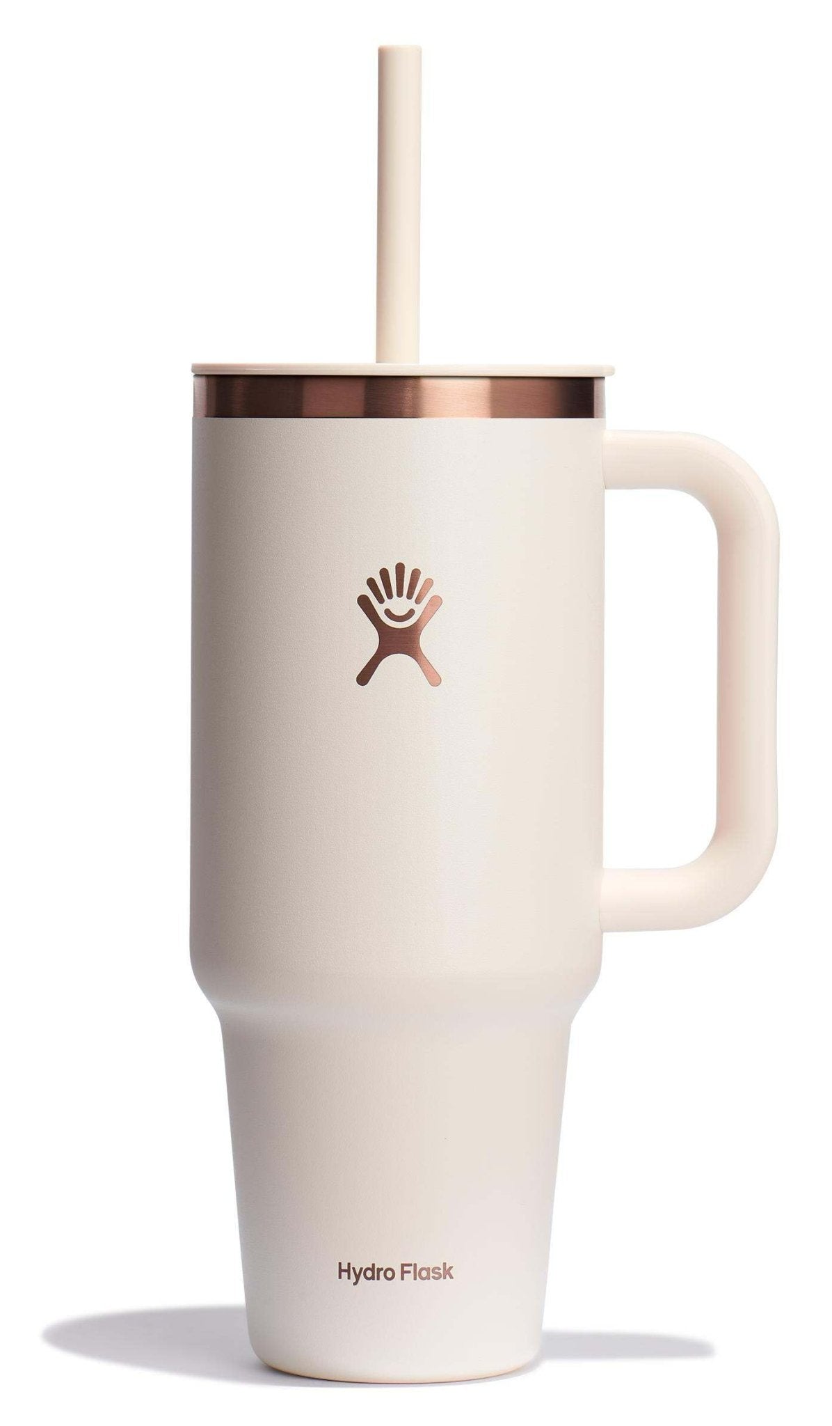 Hydro Flask 40 Oz Travel Tumbler with Handle, Lid and Straw - Insulated Stainless Steel in Sugarplum