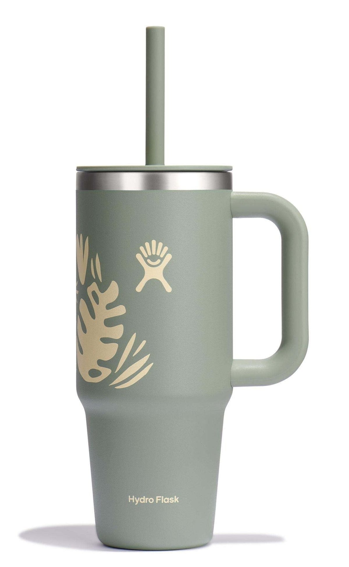 Hydro Flask 40 Oz Travel Tumbler with Handle, Lid and Straw - Insulated Stainless Steel in Sugarplum
