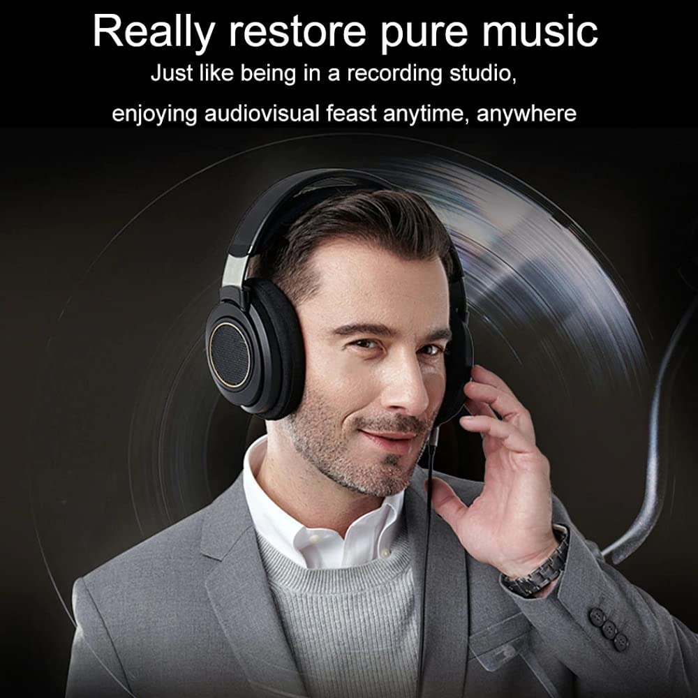 PHILIPS Over Ear Open Back Stereo Headphones Wired with Detachable Audio Jack, Studio Monitor Headphones for Recording Podcast DJ Music Piano Guitar (SHP9600)